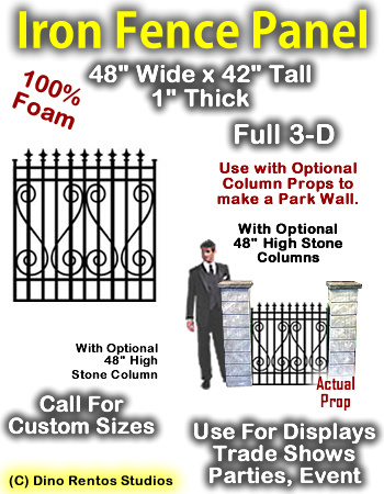 Iron Panel 42"Tall x 48" Wide x 1" Thick Foam Prop Iron Panel 42"Tall x 48" Wide x 1" Thick Foam Prop