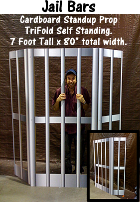 Jail Bars Cardboard Cutout Standup Prop Jail Bars Cardboard Cutout Standup Prop