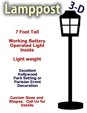 Foam Lamp Post Prop Foam Lamp Post Prop
