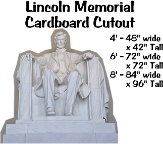Lincoln Memorial Cardboard Cutout Standup Prop Lincoln Memorial Cardboard Cutout Standup Prop
