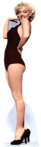 Marilyn Monroe - Burgundy Swimsuit Cardboard Cutout Standup Marilyn Monroe - Burgundy Swimsuit Cardboard Cutout Standup