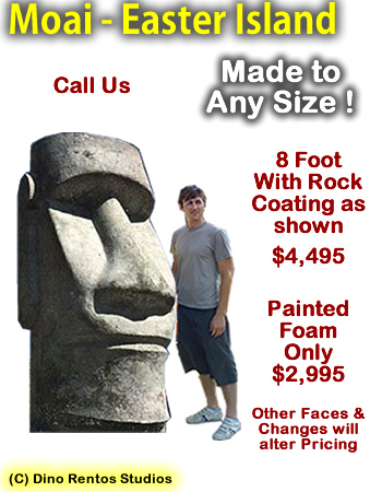 Giant Moai - Easter Island Rock Head Sculpture Prop Giant Moai - Easter Island Rock Head Sculpture Prop