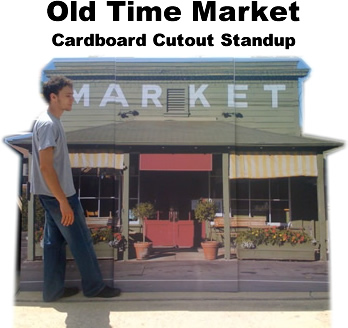 Old Time Market Cardboard Cutout Standup Prop Old Time Market Cardboard Cutout Standup Prop
