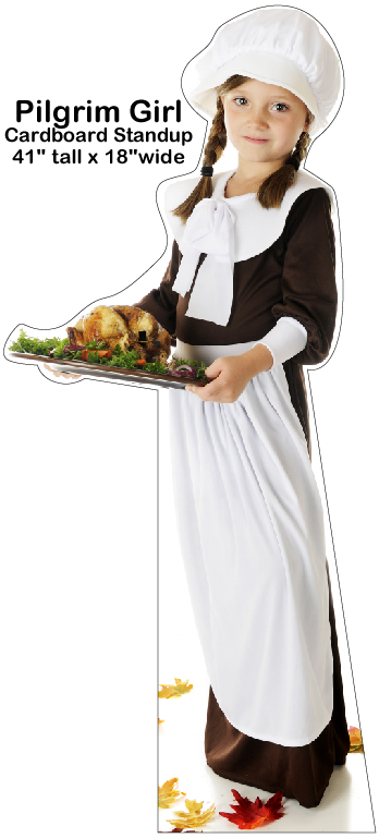 Pilgrim Girl Cardboard Cutout Standup Prop Pilgrim Girl Cardboard Cutout Standup Prop