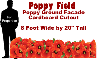 Poppy Field Cardboard Cutout Standup Prop Poppy Field Cardboard Cutout Standup Prop