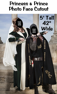Prince & Princess Photo Face Cardboard Prop Prince & Princess Photo Face Cardboard Prop