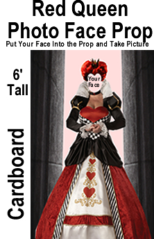 Red Queen Photo Face Cardboard Prop Red Queen Photo Face Cardboard Prop