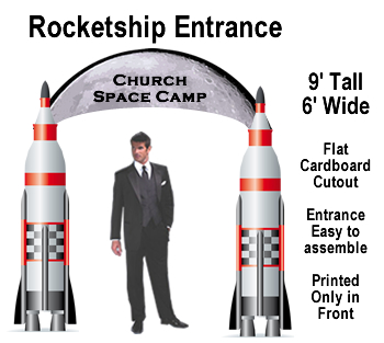 Rocketship Entrance Cardboard Cutout Prop Rocketship Entrance Cardboard Cutout Prop