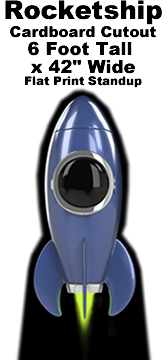 Retro Rocketship Cardboard Cutout Standup Prop Retro Rocketship Cardboard Cutout Standup Prop