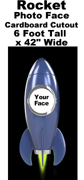 Rocketship Photo Face Cardboard Prop Rocketship Photo Face Cardboard Prop