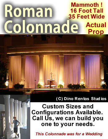 Custom Roman Colonnade Foam Structure Custom Roman Colonnade Foam Structure
