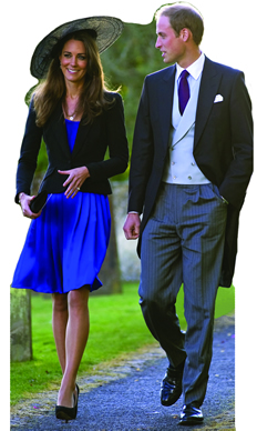 Kate and William Walking Royal Cardboard Cutout Standup Prop