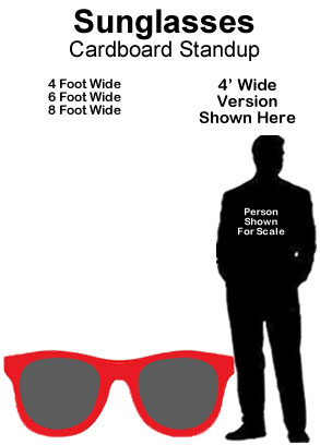 Sunglasses Cardboard Cutout Standup Prop