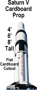 Saturn V Cardboard Cutout Standup Prop