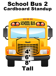 School Bus 2 Front Cardboard Cutout Standup Prop School Bus 2 Front Cardboard Cutout Standup Prop