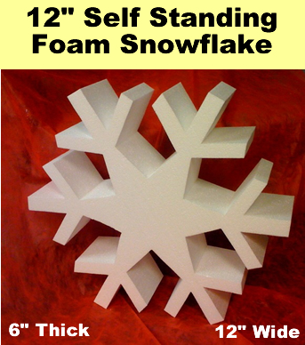 Self Standing Foam Snowflake -12 Inch Self Standing Foam Snowflake -12 Inch