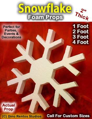 Snowflake 2 Inch Thick Foam Prop Snowflake 2 Inch Thick Foam Prop