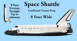 Space Shuttle Cardboard Cutout Standup Prop Space Shuttle Cardboard Cutout Standup Prop