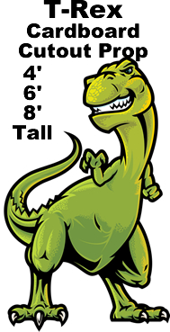 T-Rex Cartoon Cardboard Cutout Standup Prop T-Rex Cartoon Cardboard Cutout Standup Prop