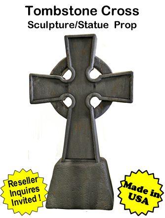 Tombstone Cross Sculpture Statue Prop Tombstone Cross Sculpture Statue Prop