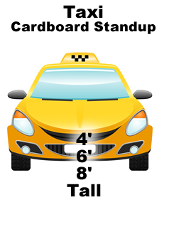 Taxi Front Cardboard Cutout Standup Prop Taxi Front Cardboard Cutout Standup Prop