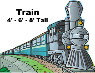 Train 1 Cardboard Cutout Standup Prop Train 1 Cardboard Cutout Standup Prop