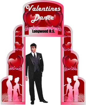 Valentine's Entrance Cardboard Prop Valentine's Entrance Cardboard Prop