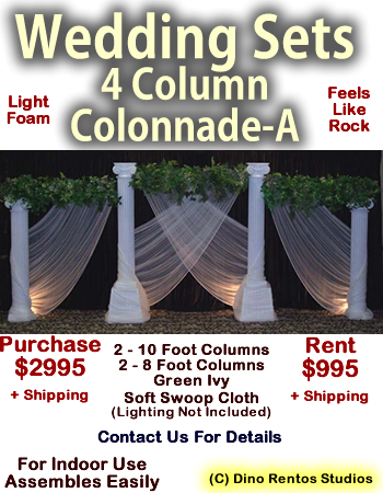 Custom Roman Colonnade - 4 Column Foam Set Custom Roman Colonnade - 4 Column Foam Set
