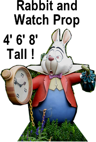 White Rabbit Cardboard Cutout Standup Prop White Rabbit Cardboard Cutout Standup Prop
