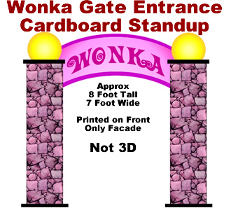 Wonka Entrance Cardboard Cutout Standup Prop Wonka Entrance Cardboard Cutout Standup Prop