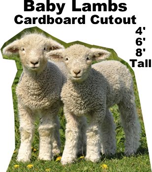 Baby Lambs Cardboard Cutout Standup Prop Baby Lambs Cardboard Cutout Standup Prop