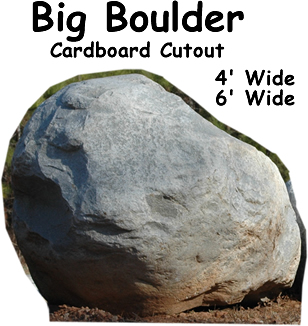 Boulder Cardboard Cutout Standup Prop Boulder Cardboard Cutout Standup Prop