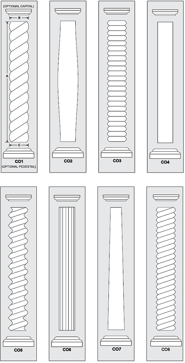 Custom Foam Column/Pillar With Cap and Base Custom Foam Column/Pillar With Cap and Base