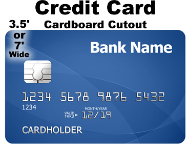 Credit Card Cardboard Cutout Standup Prop Credit Card Cardboard Cutout Standup Prop