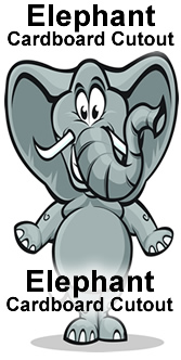 Elephant Cartoon Cardboard Cutout Standup Prop Elephant Cartoon Cardboard Cutout Standup Prop