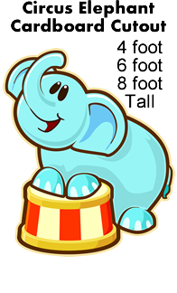 Circus Elephant Cardboard Cutout Standup Prop Circus Elephant Cardboard Cutout Standup Prop