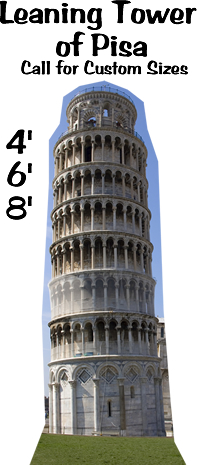 Leaning Tower of Pisa Cardboard Cutout Standup Prop Leaning Tower of Pisa Cardboard Cutout Standup Prop