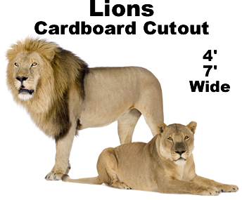 Lions Cardboard Cutout Standup Prop