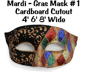 Mardi Gras Mask 1 Cardboard Cutout Standup Prop Mardi Gras Mask 1 Cardboard Cutout Standup Prop