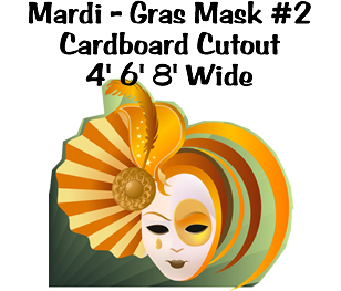 Mardi Gras Mask 2 Cardboard Cutout Standup Prop