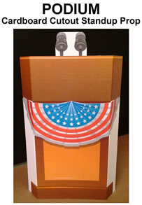 Podium Cardboard Cutout Standup Prop Podium Cardboard Cutout Standup Prop