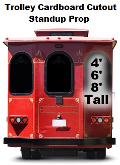 Trolley Cardboard Cutout Standup Prop Trolley Cardboard Cutout Standup Prop