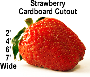 Strawberry Cardboard Cutout Standup Prop Strawberry Cardboard Cutout Standup Prop