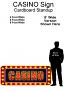 Casino Sign Cardboard Cutout Standup Prop  