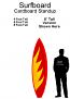 Surfboard Cardboard Cutout Standup Prop