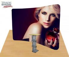 10ft Curved Portable Fabric Tension Exhibition Display System- Style B (With Graphic)  