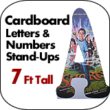 7 Foot Tall Cardboard Letters-Numbers Standup