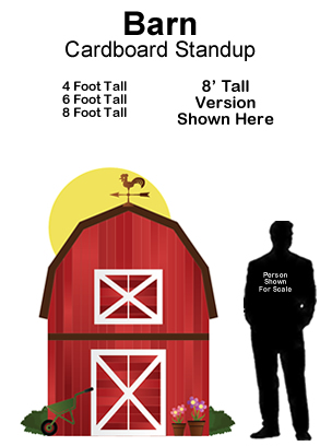 Barn Cardboard Cutout Standup Prop 