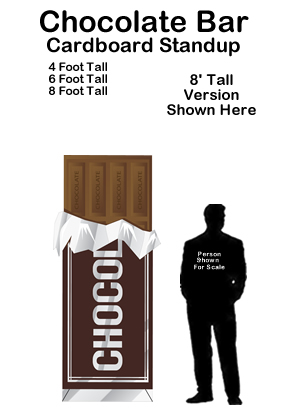 Chocolate Bar Cardboard Cutout Standup Prop