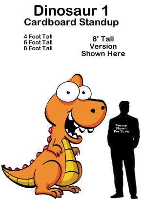 Dinosaur 1 Cartoon Cardboard Cutout Standup Prop